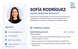 Prompts para crear un currículum vitae