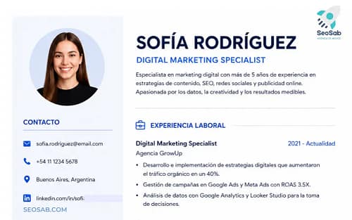 Prompts para crear un currículum vitae